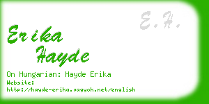 erika hayde business card